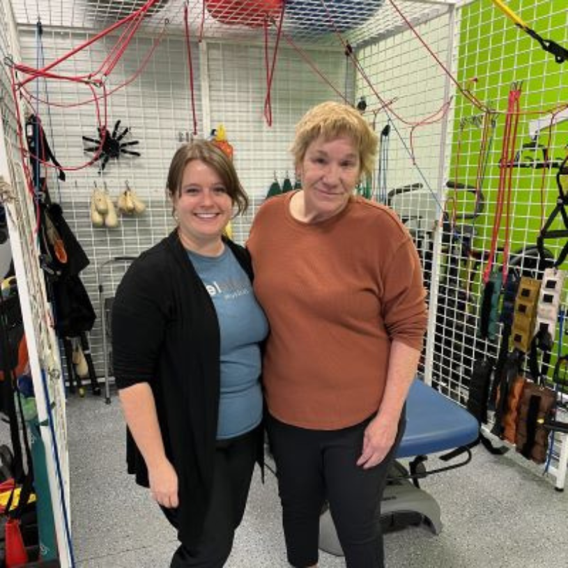 Patient Janice with her therapist at Level Eleven